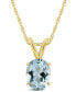 ფოტო #1 პროდუქტის Aquamarine Pendant Necklace (1-1/7 ct.t.w) in 14K Yellow Gold