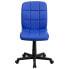 Фото #3 товара Mid-Back Blue Quilted Vinyl Swivel Task Chair