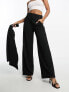 Фото #7 товара Vero Moda wide leg jersey trouser co-ord in black