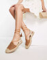 Фото #2 товара Urban Revivo espadrille tie up sandal in beige