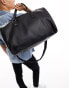 ASOS DESIGN canvas holdall in black