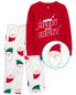 Toddler 2-Piece Santa Cotton & Fleece Pajamas 5T