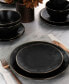 Фото #2 товара Textured, Uneven Dimpled Design Emilio 16 Piece Stoneware Dinnerware Set, Service for 4
