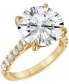 Фото #2 товара Certified Lab Grown Diamond Solitaire Plus Engagement Ring (7-1/2 ct. t.w.) in 14k Gold