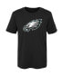 Big Boys Black Philadelphia Eagles Primary Logo T-shirt