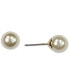 ფოტო #1 პროდუქტის GOLD-TONE 8MM IMITATION PEARL STUD EARRINGS