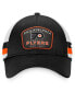 Men's Black, White Philadelphia Flyers Fundamental Striped Trucker Adjustable Hat