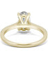 ფოტო #6 პროდუქტის Moissanite Oval Engagement Ring (2-1/2 ct. t.w. DEW) in 14k White Gold or 14k Yellow Gold