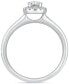 Diamond Pear Halo Engagement Ring (5/8 ct. t.w.) in 14k White Gold