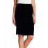 Фото #1 товара Bobeau 164084 Women's Straight Pencil Black Velvet Casual Skirt Size Medium