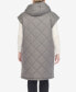 Фото #2 товара Plus Size Diamond Quilted Hooded Puffer Vest