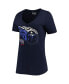 Фото #1 товара Women's Navy Tennessee Titans Ink Dye Sideline V-Neck T-shirt