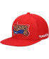 Фото #1 товара Men's Red Philadelphia 76Ers English Dropback Snapback Hat