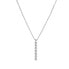 Elegant silver necklace with zircons AJNA0008 (chain, pendant)