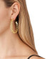 ფოტო #2 პროდუქტის 14K Gold-Plated Curb Chain Hoop Earrings