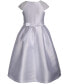 Big Girls Short Sleeve Beaded Communion Dress