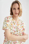 Фото #3 товара Kolları Volan Detaylı Çiçek Desenli Bluz