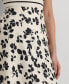 Women's Printed Satin Midi Skirt