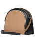 ფოტო #9 პროდუქტის Morgan Colorblocked Saffiano Leather Double Zip Dome Crossbody