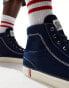 Levi's LS2 high top denim trainers with red tab logo in blue