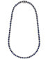 Фото #1 товара Macy's black Sapphire Collar Necklace (25 ct. t.w.) in Sterling Silver, Created for Macy's