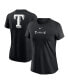 ფოტო #1 პროდუქტის Women's Black Texas Rangers Over Shoulder T-shirt