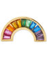 Gold-Tone Multicolor Crystal Rainbow Stud Earrings