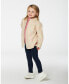 Фото #2 товара Big Girls Button Down Felt Overshirt Light Beige Multicolor