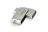 Фото #1 товара Integral 128GB 360-C Dual USB-C & USB 3.0 - 128 GB - USB Type-A / USB Type-C - 3.2 Gen 1 (3.1 Gen 1) - 110 MB/s - Capless - Silver