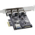 Фото #3 товара InLine 3+1ports USB 3.0 host controller - PCIe - with SATA power and LP bracket