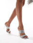 Azalea Wang Yonah embellished heeled sandals in silver