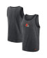 Фото #2 товара Men's Heathered Charcoal Cleveland Browns Tri-Blend Tank Top