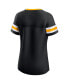 ფოტო #2 პროდუქტის Women's Black Pittsburgh Steelers Original State Lace-Up T-shirt