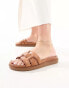 ALDO Wylalaendar padded footbed sandals medium brown leather