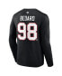 Фото #3 товара Men's Connor Bedard Black Chicago Blackhawks Authentic Stack Name and Number Long Sleeve T-shirt