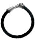 ფოტო #1 პროდუქტის EFFY® Men's Leather Panther Bracelet in Sterling Silver