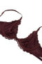 Фото #5 товара Chelsea28 158955 Women's Date Night Rocker Underwire Burgundy Plunge Bra Sz. 32D