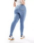 Dr Denim Plus Moxy high stretch high waist skinny jeans in cape light used hellblaue Waschung, 46 - фото #4