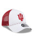 Фото #3 товара Men's White/Crimson Indiana Hoosiers Court Sport Foam A-Frame 9FORTY Adjustable Trucker Hat