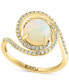 ფოტო #1 პროდუქტის EFFY® Ethiopian Opal (1-3/4 ct. t.w.) & Diamond (1/4 ct. t.w.) Swirl Ring in 14k Gold