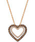 Le Vian chocolatier® Diamond Heart Pendant Necklace (1/3 ct. t.w.) in 14k Rose Gold - фото #1