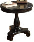 Фото #7 товара Round Wood Pedestal Side Table, Black