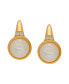 Mother of Pearl and Cubic Zirconia Round Leverback Earrings