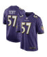 ფოტო #1 პროდუქტის Men's Bart Scott Purple Baltimore Ravens Game Retired Player Jersey