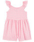 Фото #1 товара Платье для малышей Carter's Гингамовый хлопковый комбинезон