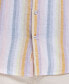 Фото #8 товара Men's Short Sleeve Stripe Linen Cotton Shirt