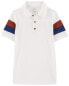 Фото #6 товара Kid 2-Piece Striped Polo Shirt & Pull-On All Terrain Shorts Set 6