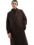 River Island Studio wool coat in dark brown