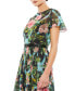 ფოტო #2 პროდუქტის Women's Floral Illusion Cap Sleeve Midi Dress