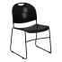 Фото #5 товара Hercules Series 880 Lb. Capacity Black Ultra-Compact Stack Chair With Black Frame